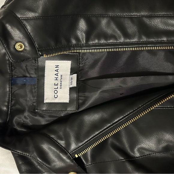 Black Faux Leather Jacket - Picture 2 of 4